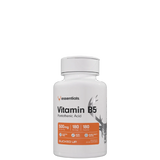 A bottle of essentials Vitamin B5 Pantothenic Acid supplement with 500mg dosage, 180 capsules per bottle.