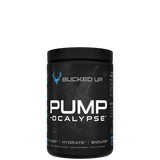 A container of PUMP-OCALYPSE supplement with an illustrated character on the label.