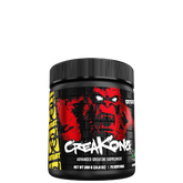 A container of MUTANT CREAKONG Advanced Creatine Blend with a red and black design and a graphic of a character on the front.