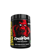 A container of MUTANT CREAKONG Advanced Creatine Blend with a red and black design and a graphic of a character on the front.