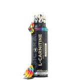 A bottle of REDCON1 L-carnitine supplement with a green apple flavor, prominently displaying the brand and product name with a graphic of green apples on the label.