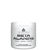 A container of Core Nutritionals Beta Alanine supplement, primarily white in color with text and logo branding.