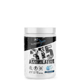 A container of Element Zero 315pre Annihilation, a pre-workout supplement with graphics and text on the label.