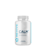 A bottle of Revive Supplements Calm+ dietary supplement, designed to promote relaxation and reduce stress.