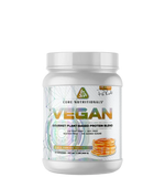 Vegan plant-based protein tub with clean white label