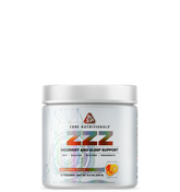 A container of Core Nutritionals' ZZZ Recovery and Sleep Support supplement, with a colorful design featuring fruits such as kiwi.