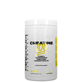 A container of Magnum Essentials Creatine 100, which is pure micronized creatine monohydrate, unflavored, and intended for mixing with a beverage.