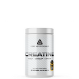 A container of Core Nutritionals Creatine Monohydrate, which is a white powder in a white container with a silver and black label.