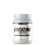 A container of MuscleSport Creatine Monohydrate, unflavored, with a white label and orange accents.