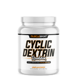 A container of MuscleSport Cyclic Dextrin Unflavored, 750 grams.