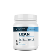 A container of Transparent Labs LEAN Cutting Pre-Training Formula in blue raspberry flavor.