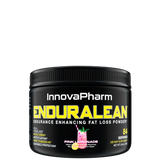 A container of ENDURALEAN by InnovaPharm, which is an endurance enhancing fat loss powder in blueberry lemon ginger flavor.