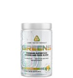 A container of CORE NUTRITIONALS GREENS, which is a premium superfood greens and reds supplement with probiotics and digestive enzymes.