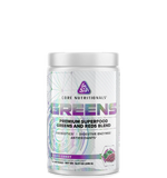 A container of CORE NUTRITIONALS GREENS, which is a premium superfood greens and reds supplement with probiotics and digestive enzymes.