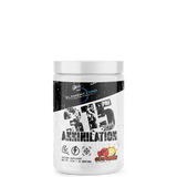 A container of Element Zero 315pre Annihilation, a pre-workout supplement with graphics and text on the label.