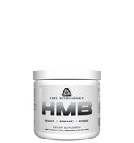 A container of Core Nutritionals' HMB dietary supplement with a white label on a black background.