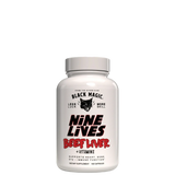 A bottle of Nine Lives Beef Liver + Vitamins supplement by Black Magic.