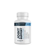 A bottle of Transparent Labs Joint Support supplements with 60 capsules, labeled for joint health and repair.