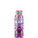 A bottle of KXR x PEZ Pre-Workout RTD with a grape flavor, featuring a cartoon character design on the label.