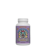 A bottle of 'CHAOTIC SHRED Extreme Fat Burner', with a colorful label featuring a character illustration.