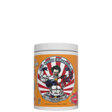 A container of Chaotic Aminos supplement with a cartoon character illustration on the label.