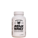 A bottle of Brain Waves - Supreme Focus Nootropic supplement from Black Magic.