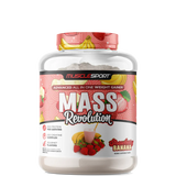 A container of MuscleSport Mass Revolution Mass Gainer in Vanilla Ice Cream flavor.