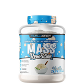 A container of MuscleSport Mass Revolution Mass Gainer in Vanilla Ice Cream flavor.