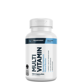 A bottle of Transparent Labs Multivitamin supplement with 120 capsules.