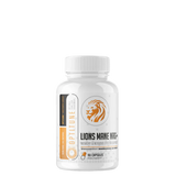 A bottle of Optitune by Musclesport Lions Mane NRG dietary supplement with 30 servings of Lion’s Mane mushroom, caffeine, yerba matte, green tea, and theanine.
