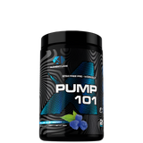 UMP-101 pre-workout supplement tub with matte label