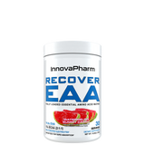 A container of InnovaPharm RECOVER EAA in Watermelon Gummy Candy flavor, with a white background.