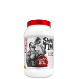 Shake Time protein tub with whole food ingredients around it