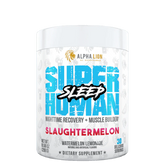 Supplement facts panel highlighting sleep and recovery ingredients