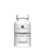 A bottle of Core Nutritionals Vitamin C supplements with a white label on a plain background.