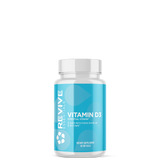 A bottle of Revive Supplements Vitamin D3 with a blue label