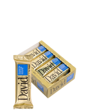 Box of David protein bars on a white background