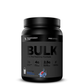 Black supplement container labeled 'BULK' with Transparent Labs branding on a white background