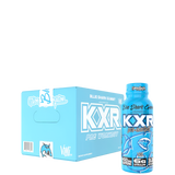 A packaged product labeled KXR Pre Workout RTD with a visual representation of the product as a ready-to-drink bottle and a box in the background.