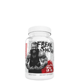 A bottle of Freak Show Insulin Mimicker by Rich Piana 5% Nutrition with a graphic of a muscular person on the label.