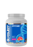 A container of GlycoJect Super Carb by Evogen Nutrition with a watermelon slice image on the label.