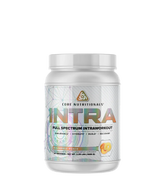 A container of Core Nutritionals INTRA Full Spectrum Intraworkout supplement, with a white background.
