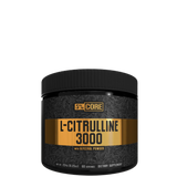 A container of 5% Nutrition L-Citrulline 3000 with a black and gold label.