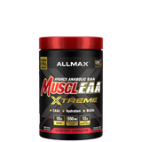 A container of ALLMAX MUSCLEAA XTREME, which is a lime margarita flavored amino acid supplement.