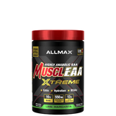 A container of ALLMAX MUSCLEAA XTREME, which is a lime margarita flavored amino acid supplement.
