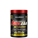 A container of ALLMAX MUSCLEAA XTREME, which is a lime margarita flavored amino acid supplement.