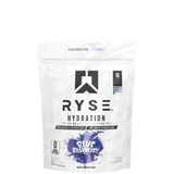 A sealed pouch of RYSE Hydration sticks with a label showing the brand logo, the flavor 'Kool-Aid', and additional product information.