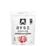 A sealed pouch of RYSE Hydration sticks with a label showing the brand logo, the flavor 'Kool-Aid', and additional product information.