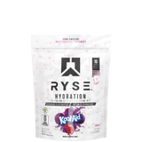 A sealed pouch of RYSE Hydration sticks with a label showing the brand logo, the flavor 'Kool-Aid', and additional product information.