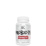 A bottle of Probio-75 probiotic dietary supplement against a white background.
